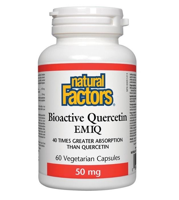 Natural Factors Bioactive Quercetin EMIQ Бионалична форма на антиоксидантен кверцетин 50 мг х 60 капсули
