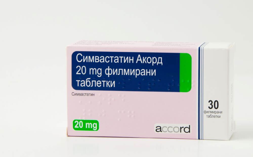 Симвастатин Акорд за регулиране на холестерола 20 мг 30 таблетки Accord