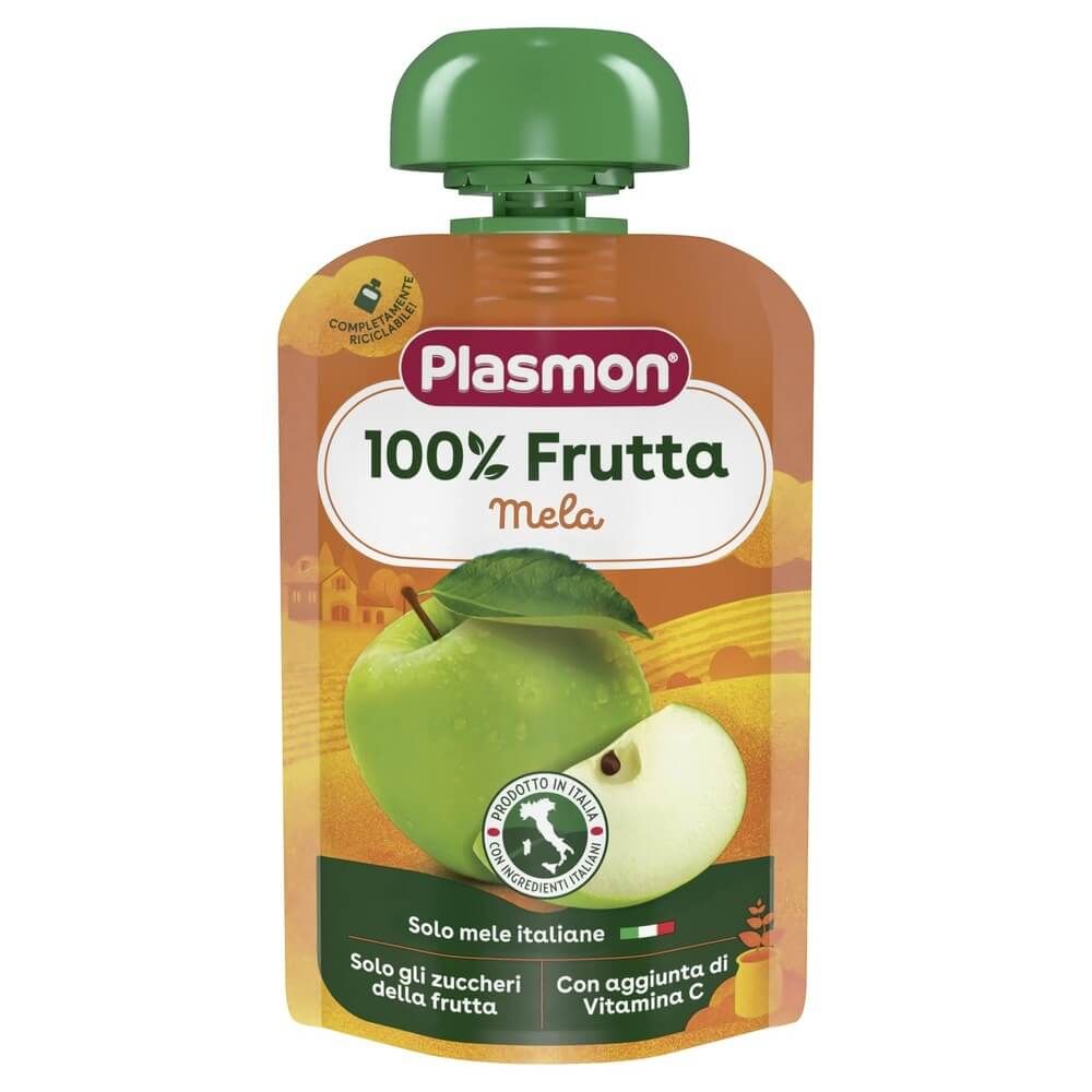 Plasmon 100% Mela Плодова закуска ябълка за деца 6М+ 100 гр