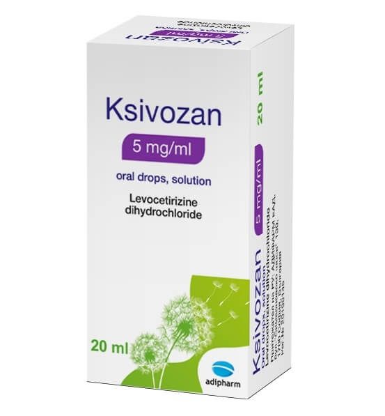 Ксивозан капки с противоалергично действие 5 мг/ мл 20 мл Adipharm