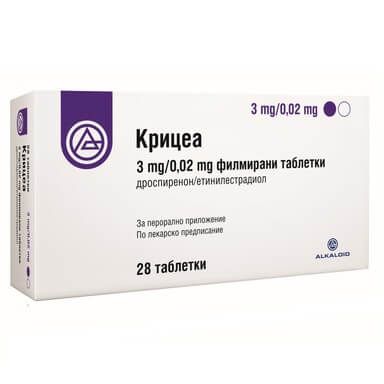 Крицеа 3 мг/0.02 мг х 28 таблетки Alkaloid