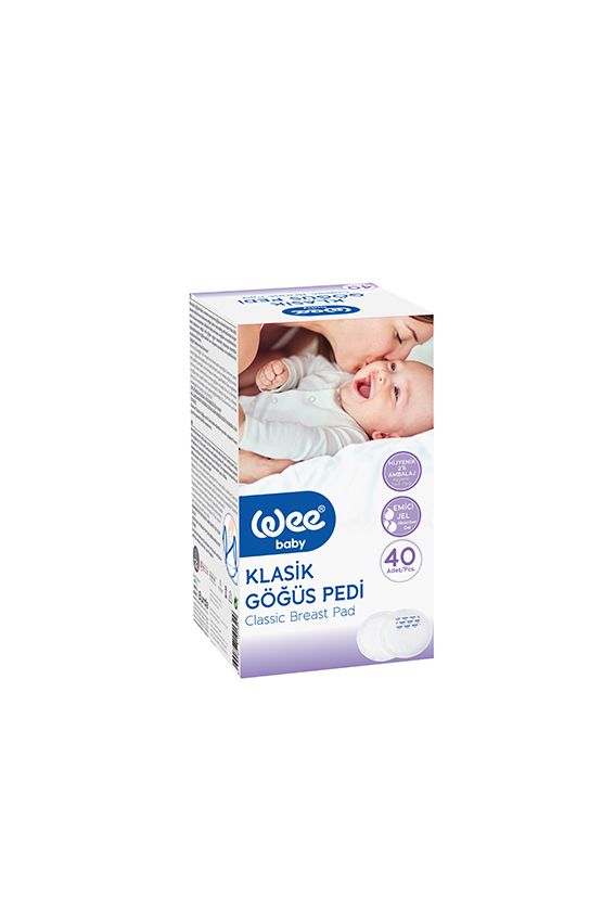 WEE BABY Класически памучни подложки за кърмачки с гел слой х40 бр