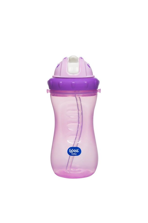 WEE BABY Чаша със силиконова сламка цветна