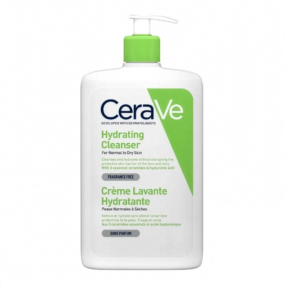 CeraVe Хидратиращ измиващ крем за лице и тяло за нормална до суха кожа 976 мл