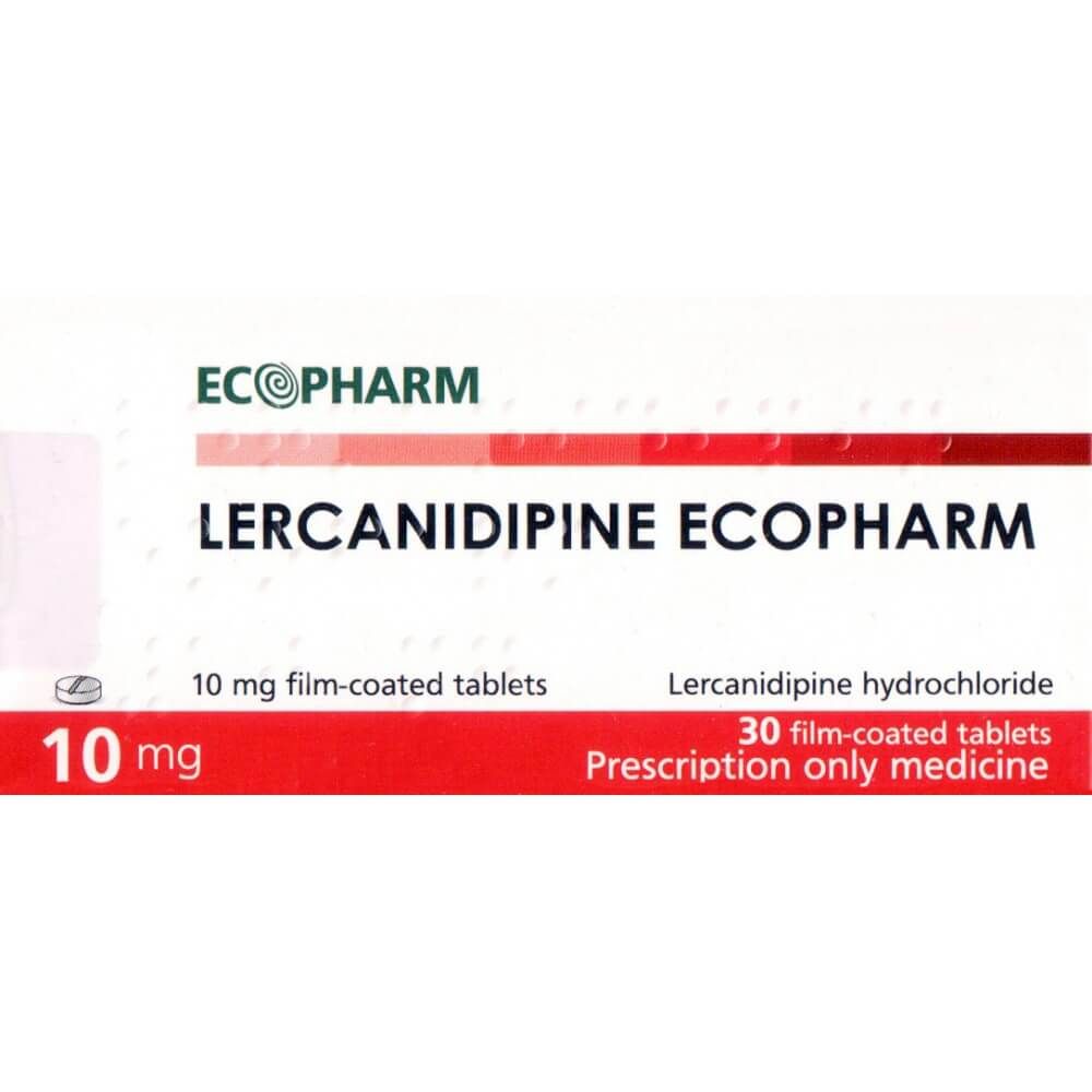 Лерканидипин 10 мг х 30 таблетки Ecopharm