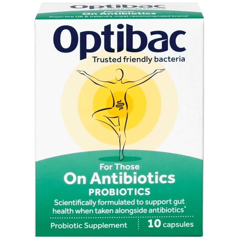 OptiBac Probiotics Пробиотик при прием на антибиотици 10 капсули