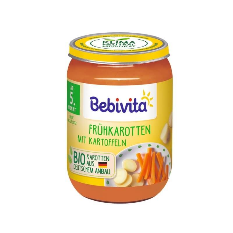 Bebivita Био пюре бейби моркови с картофи 5М+ 190 гр