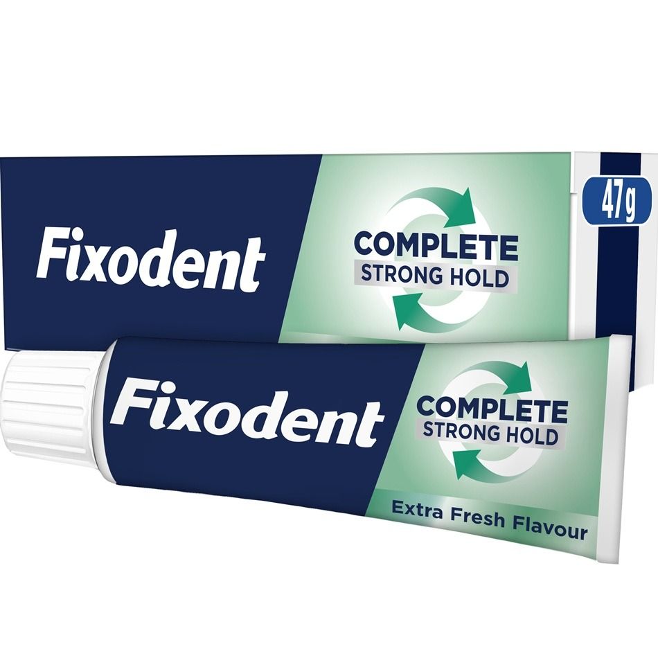 Fixodent Complete Strong Hold Extra Fresh Крем за фиксиране на протези 47 г