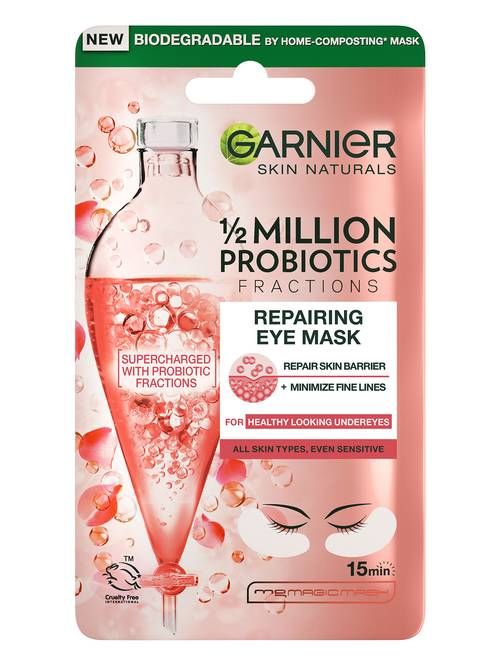 Garnier Skin Naturals Probiotics Хартиена обновяваща маска за очи
