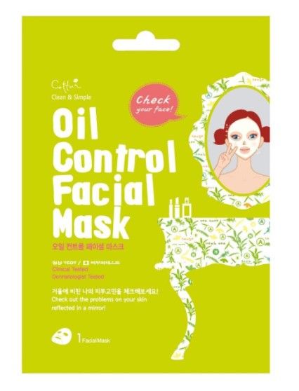 Cettua Oil Control Facial Mask Лист маска за лице за регулиране на омазняването 1 бр