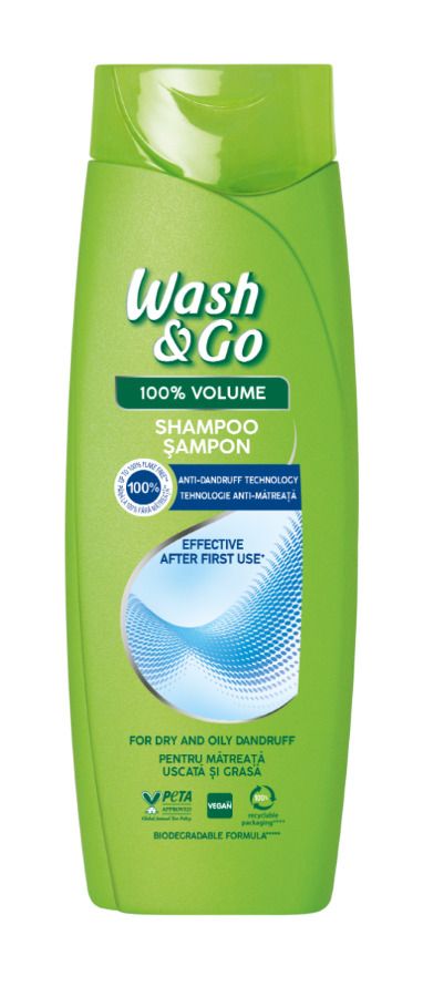 Wash & Go Anti-Dandruff Shampoo Шампоан против сух и мазен пърхот 180 мл