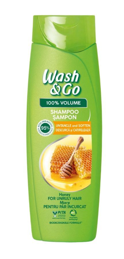 Wash & Go Honey Extract Шампоан за непокорна коса с екстракт от мед 360 мл