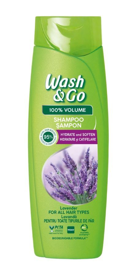 Wash & Go Lavender Extract Шампоан за всеки тип коса с екстракт от лавандула 360 мл