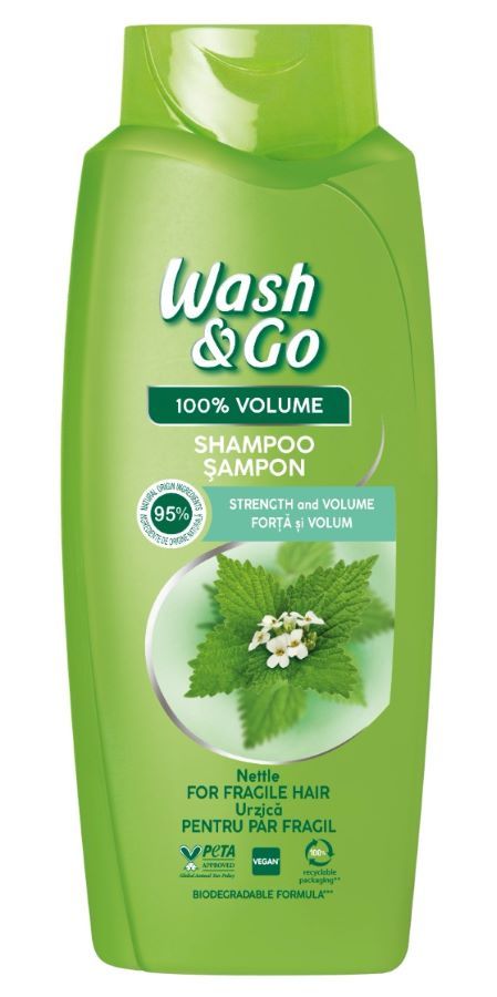 Wash & Go Nettle Extract Шампоан за тънка и късаща се коса с екстракт от коприва 675 мл