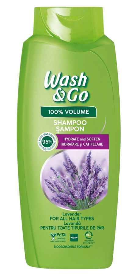 Wash & Go Lavender Extract Шампоан за всеки тип коса с екстракт от лавандула 675 мл