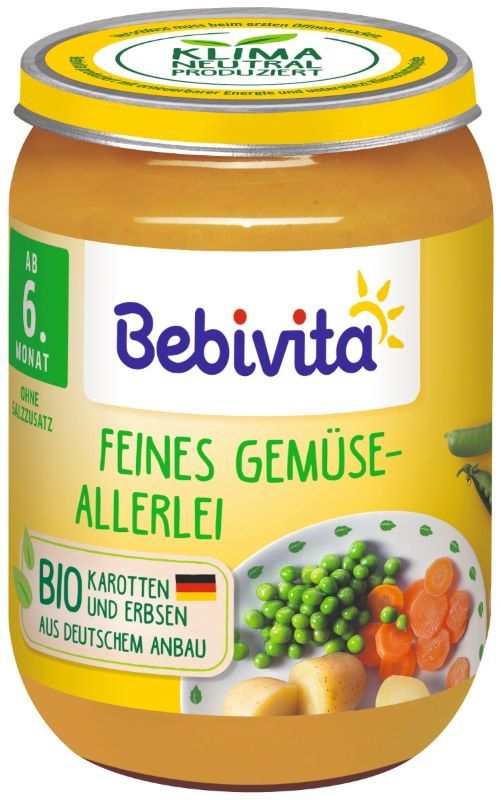 Bebivita Био пюре зеленчуци микс 6М 190 гр