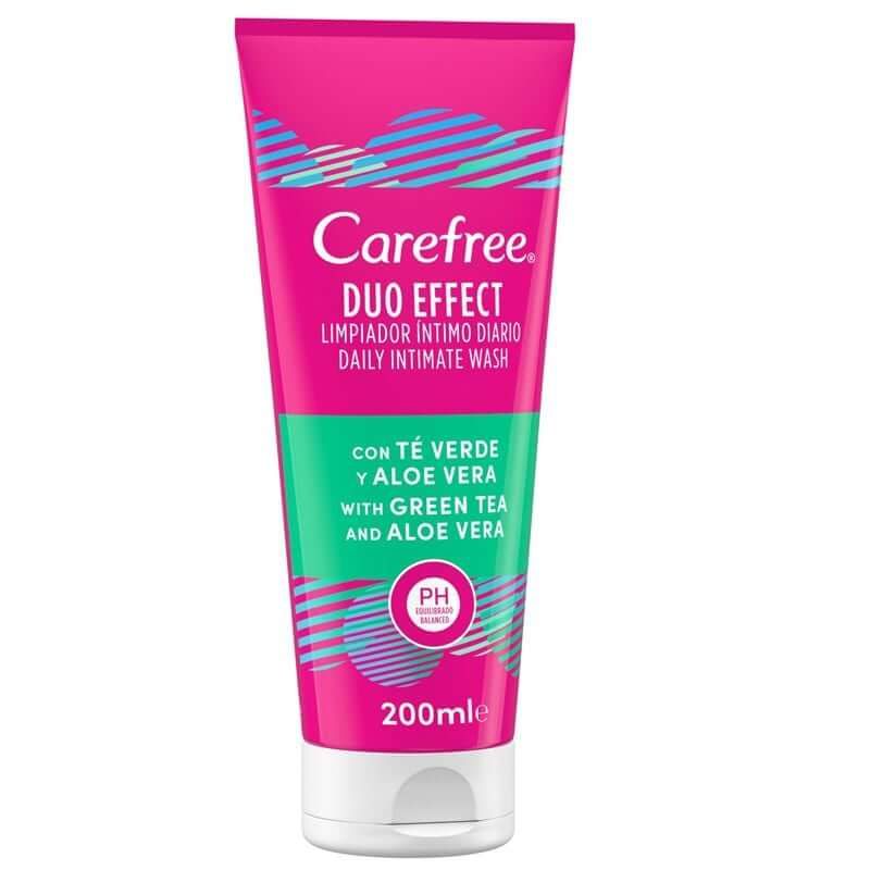 Carefree Duo Effect Интимен шампоан с алое вера и зелен чай 200 мл