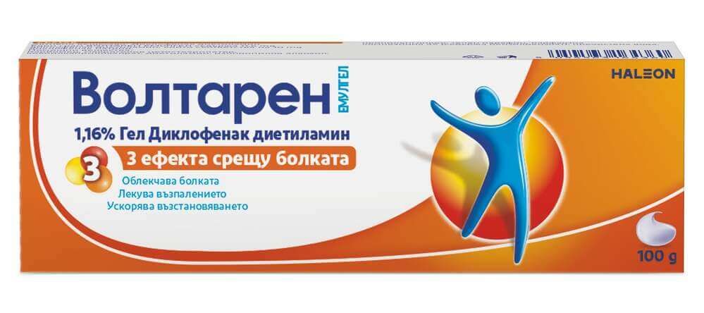 Волтарен Емулгел за лечение на болка, възпаление и оток при ставите и мускулите 1.16% х 100 г GlaxoSmithKline