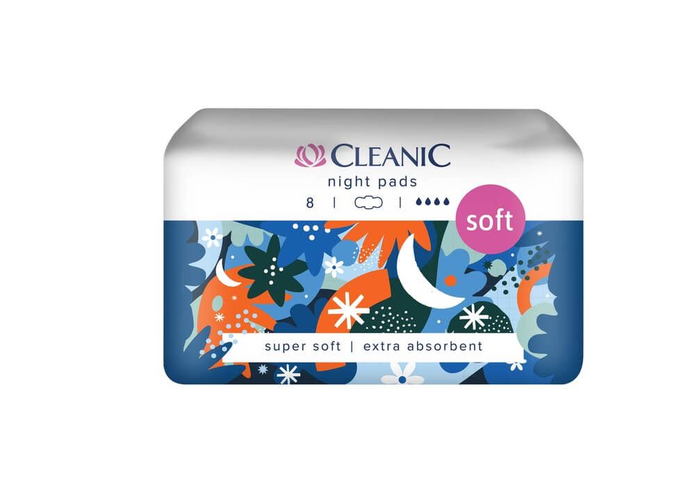 Cleanic Soft Нощни дамски превръзки х 8 бр