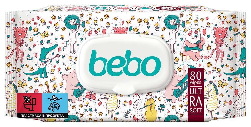 Bebo Влажни кърпички Ultra Soft х 80 бр