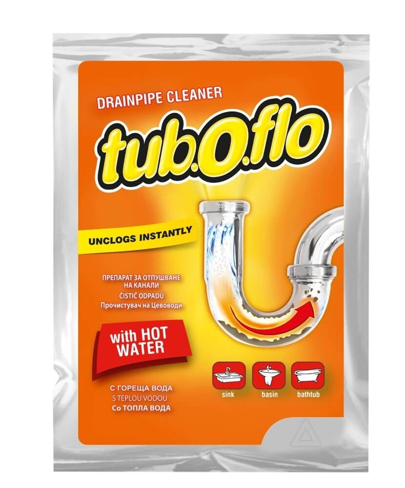 Tuboflo Hot Water Препарат за отпушване на канали с гореща вода 60 г