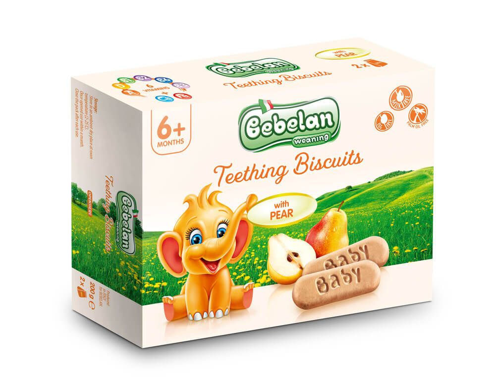 Baby Teething Biscuits Бисквити за гризкане с круша 6М+ 200 г