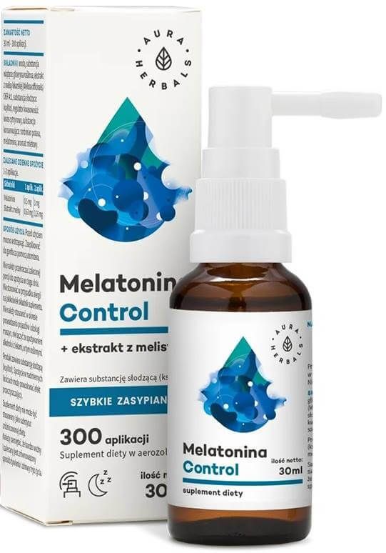 Aura Herbals Melatonina Control Орален спрей с мелатонин и маточина 30 мл