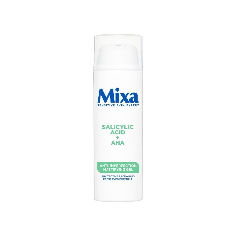 Mixa Salicylic Acid + AHA Anti-Imperfection Mattifying Gel Флуид за лице против несъвършенства 50 мл