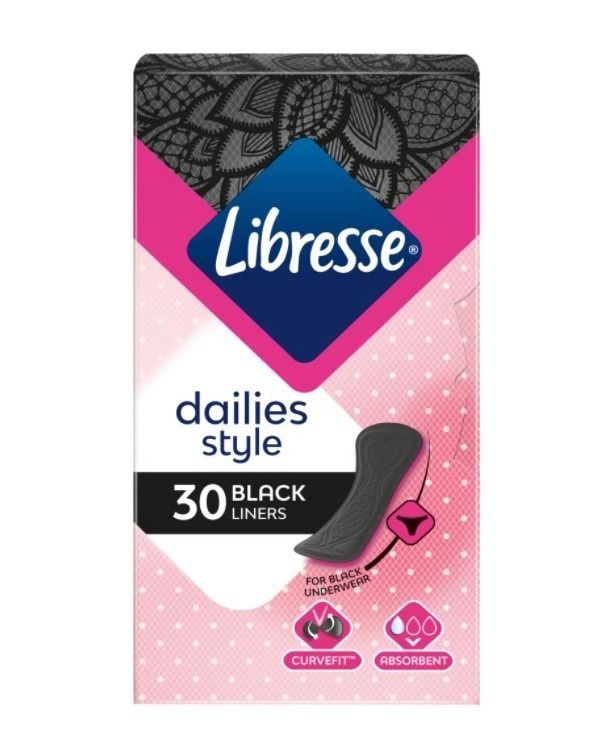 Libresse Dailies Style Black Ежедневни дамски превръзки черни х 30 бр.