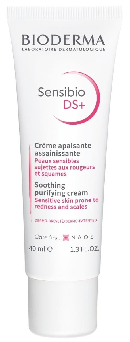 Bioderma Sensibio DS+ Успокояващ крем за чувствителна кожа със зачервявания и сквами 40 мл