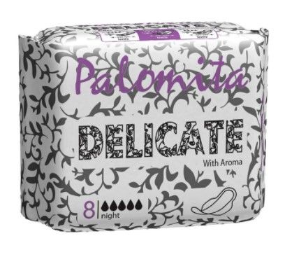 Palomita Delicate Нощни ароматизирани дамски превръзки 8 броя