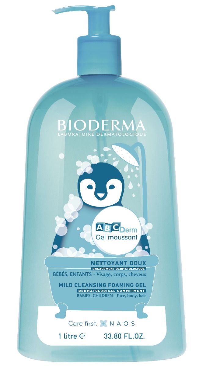Bioderma ABC Derm Измиващ гел 3в1 1000 мл