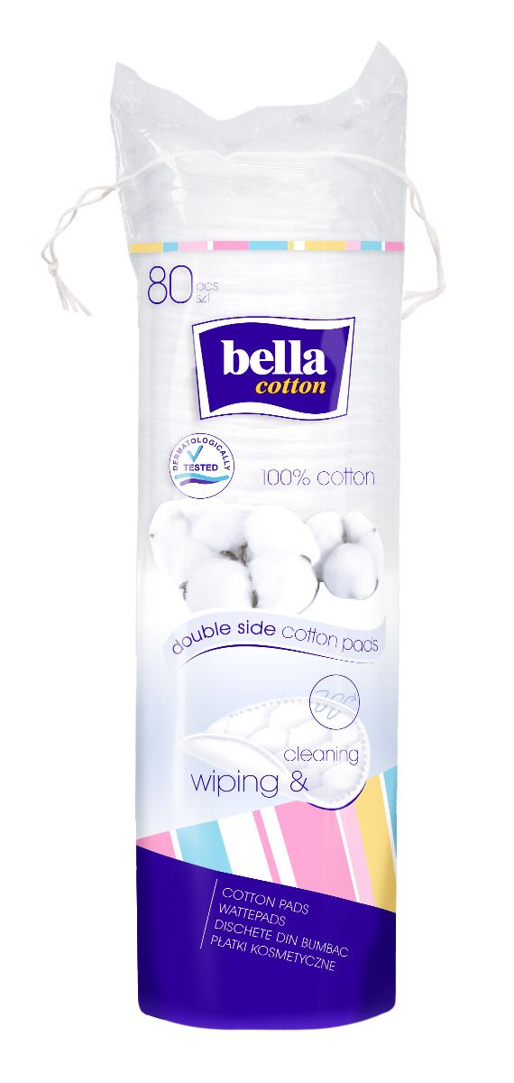 Bella Cotton Pads Козметични тампони за почистване на грим х 80 бр