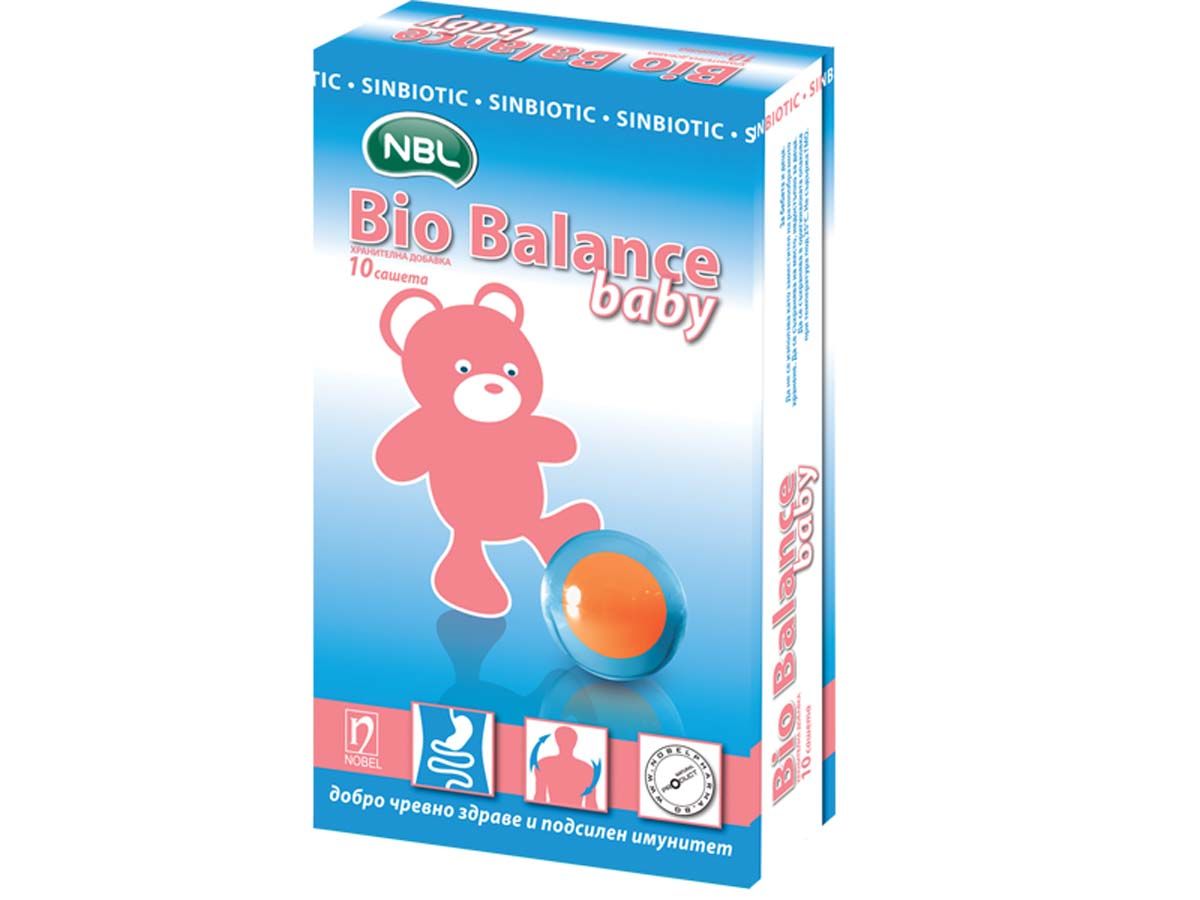 NBL Bio Balance Baby синбиотик срещу колики при новородени и бебета х 10 сашета Nobel