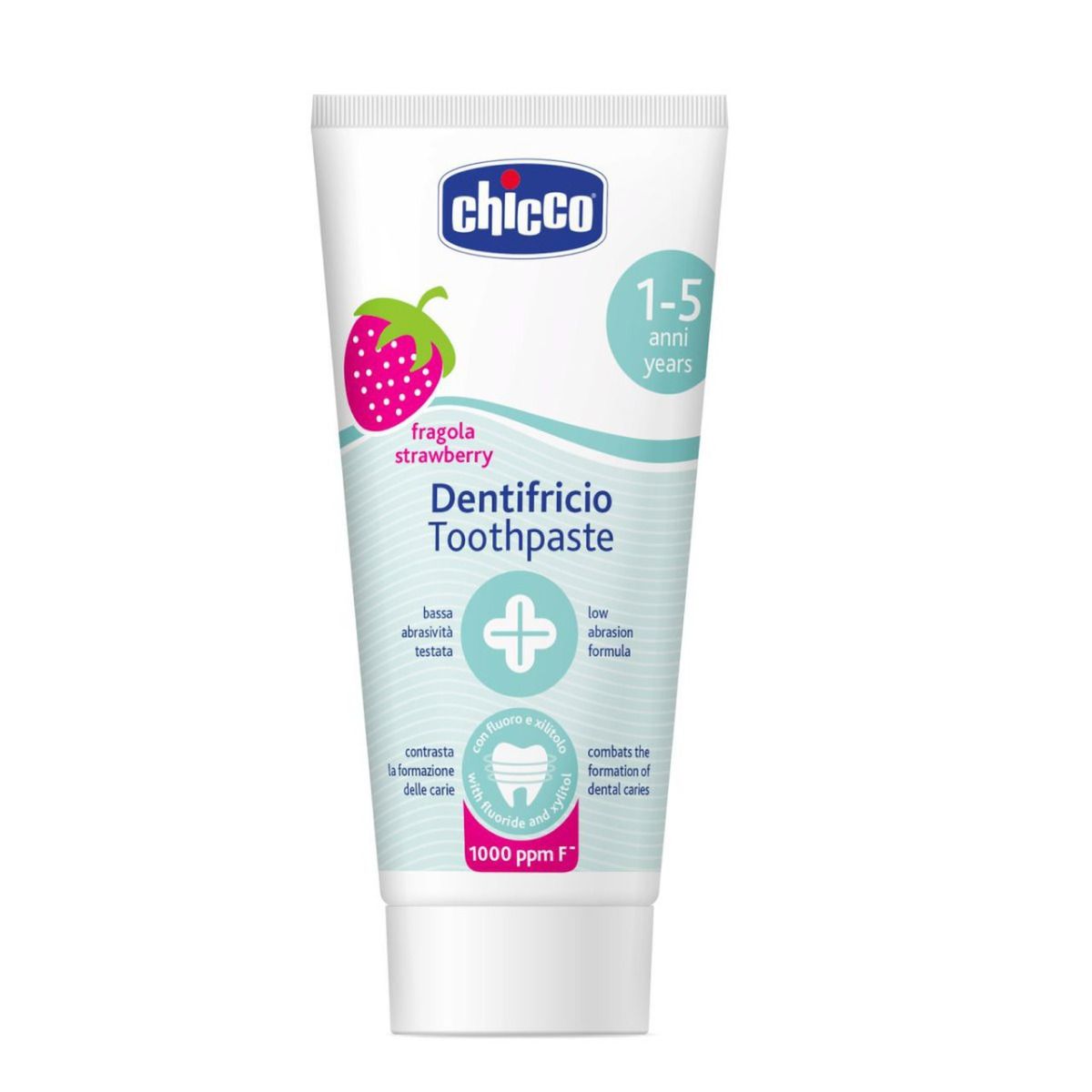 Chicco паста за зъби ягода с флуорид 12М+ 50 мл