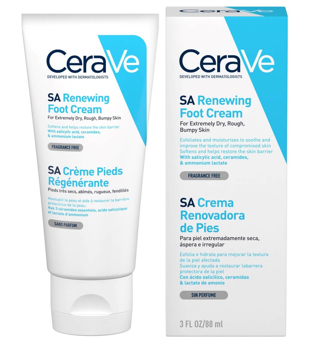 CeraVe SA Обновяващ крем за крака за суха към много суха кожа 88 мл