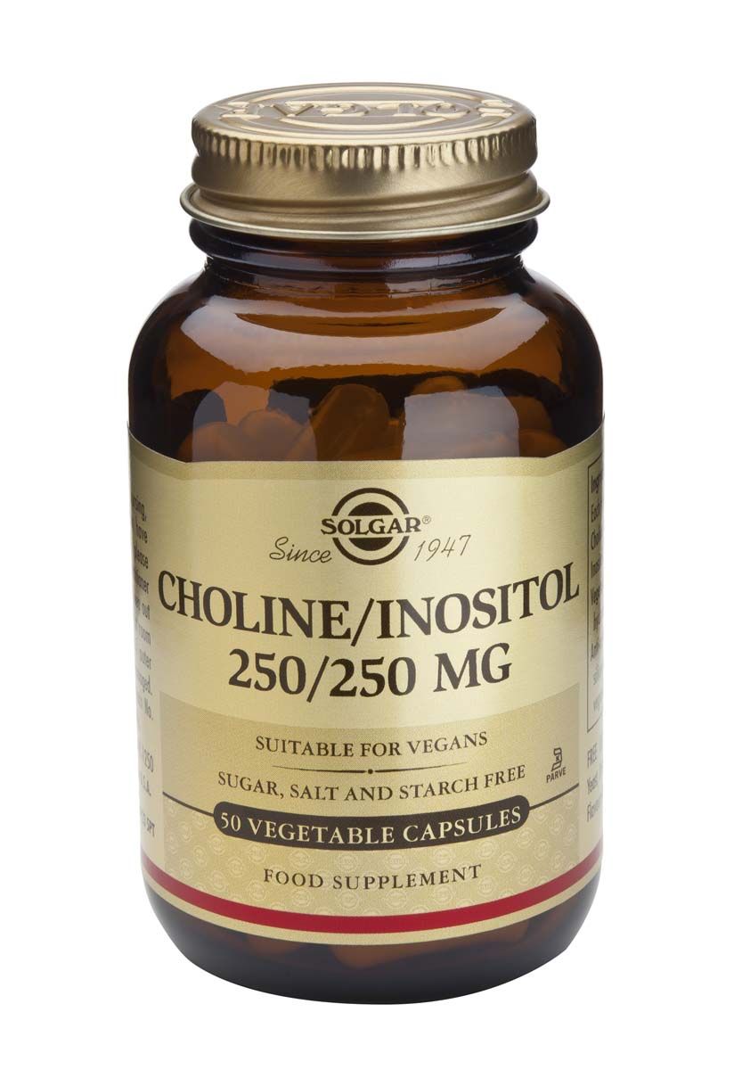 Solgar Choline/Inositol при висок холестерол 250 мг/250 мг х50 капсули