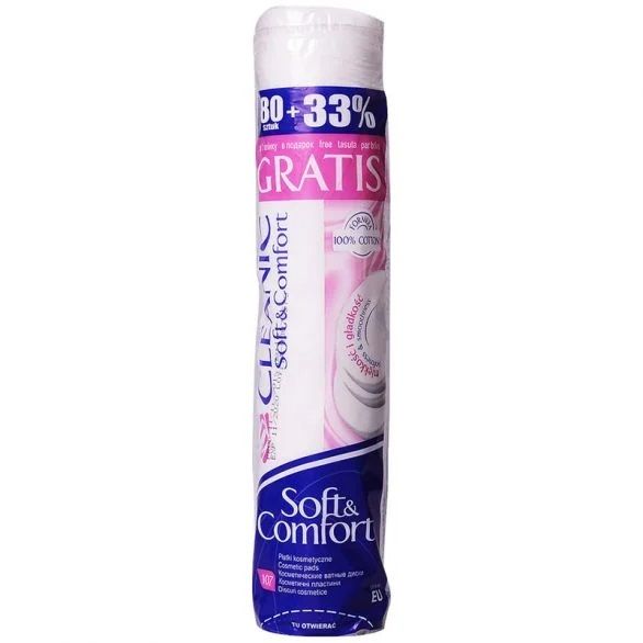 Cleanic Soft & Comfort Тампони за почистване на грим х 80+33% гратис бр/опаковка