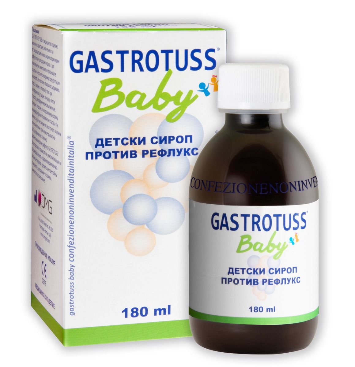 Gastrotuss Baby Детски сироп против рефлукс 180 мл DMG Italia