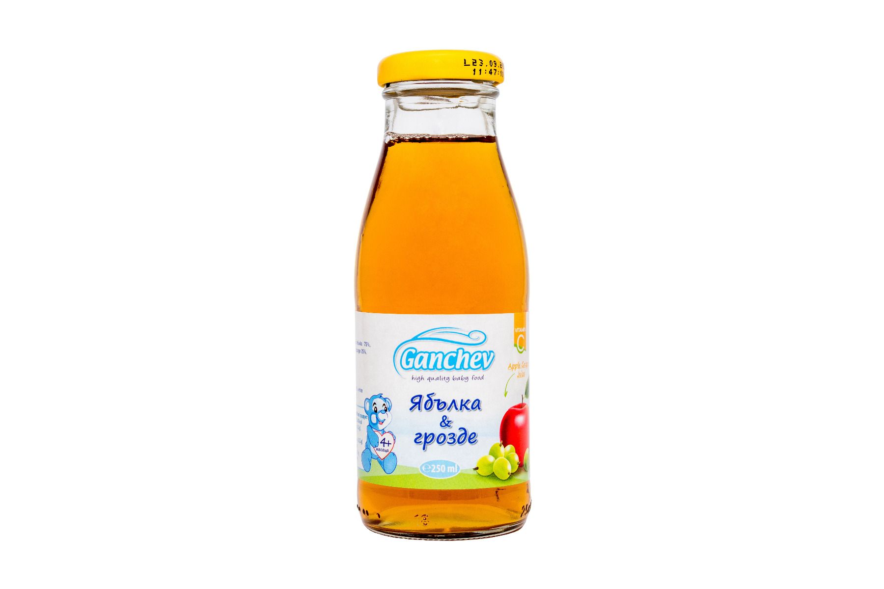 Ganchev Сок от ябълки и грозде 4М+ 250 мл