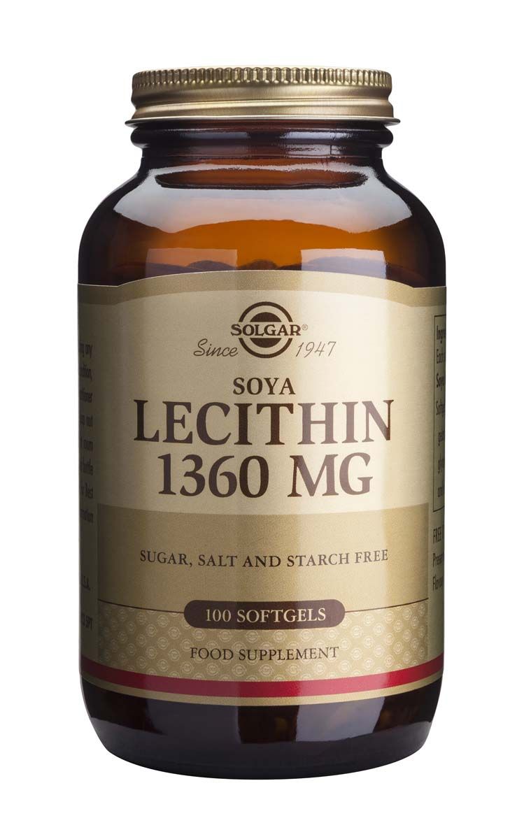 Solgar Lecithin Лецитин при висок холестерол 1360 мг х100 капсули