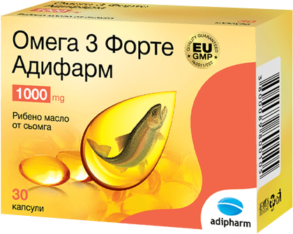 Омега 3 Форте Адифарм 1000 мг х30 капсули Adipharm