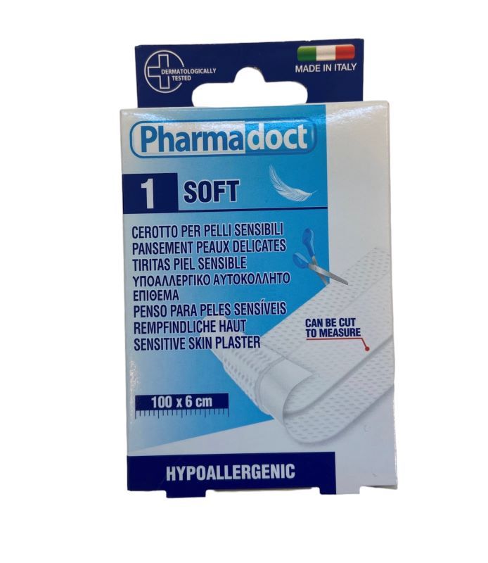 Pharmadoct Soft Пластир лента хипоалергенен бял 100 см х 6 см