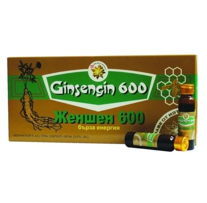 Женшен 600 за бърза енергия флакони 10 мл x 10 бр