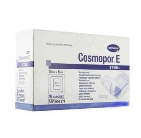 Hartmann Cosmopor E Стерилна самозалепваща еластична превръзка 10 см x 6 см x25 бр