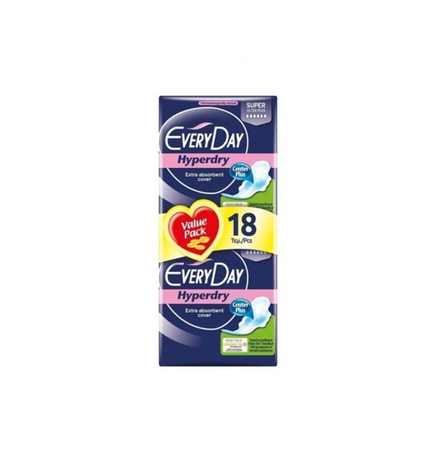 Everyday Hyperdry Super Ultra Plus Дамски превръзки х18 бр