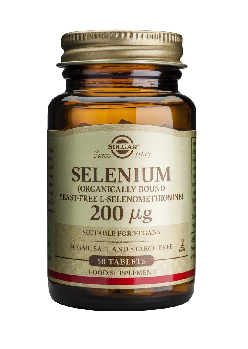 Solgar Selenium Селен за щитовидната жлеза 200 мкг x50 капсули