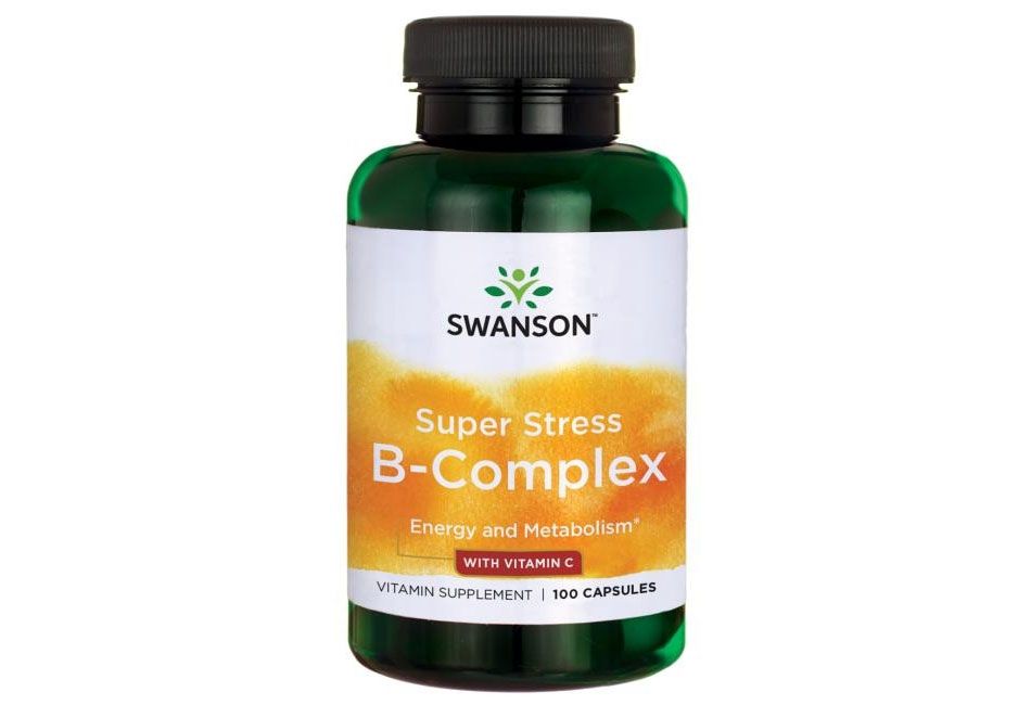 Swanson Super Stress B-complex with Vitamin C Супер стрес B комплекс с витамин C х 100 капсули