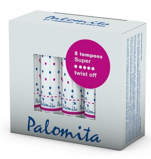 Palomita Super Twist Off Дамски тампони Размер Супер 8 бр