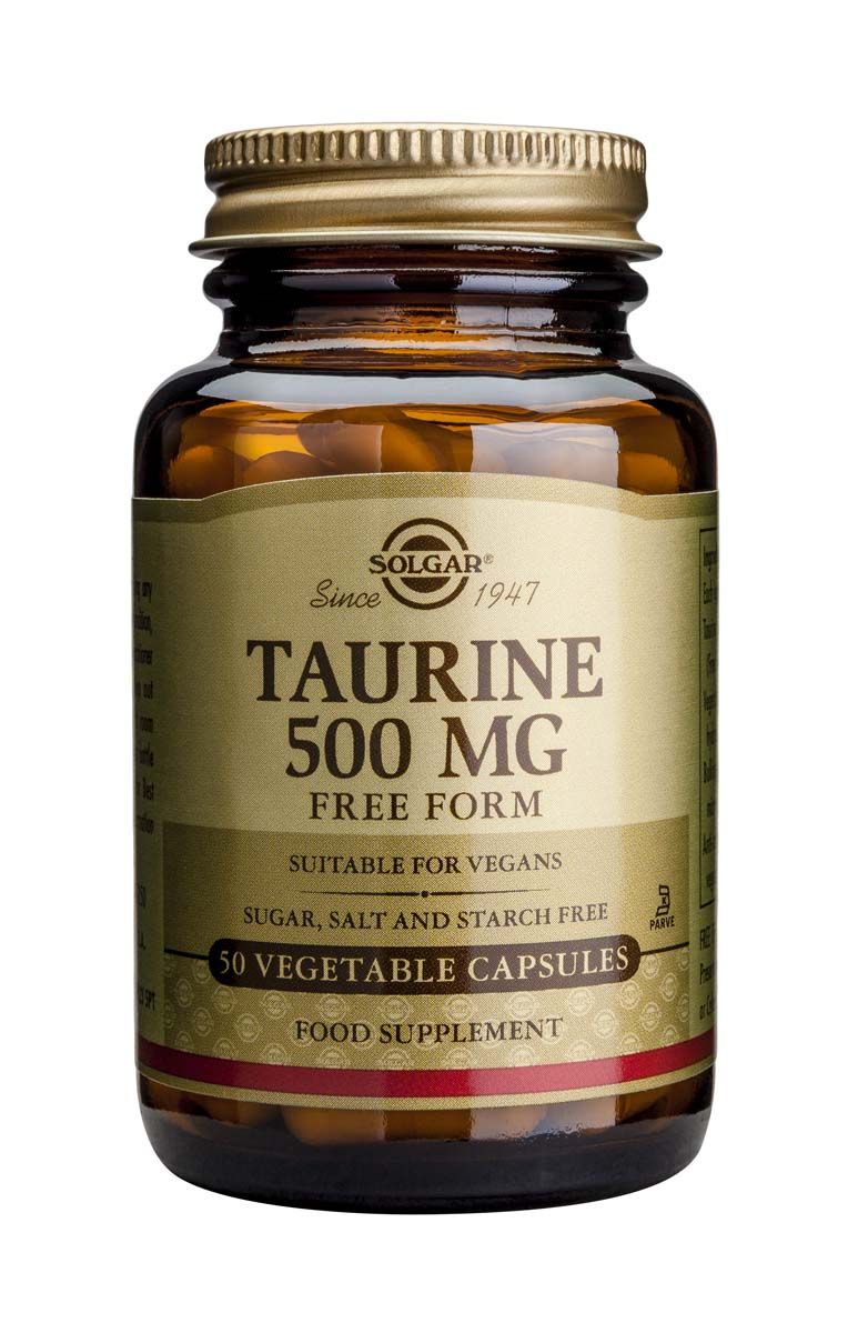 Solgar Taurine Таурин за мозъка и сърцето 500 мг х50 капсули